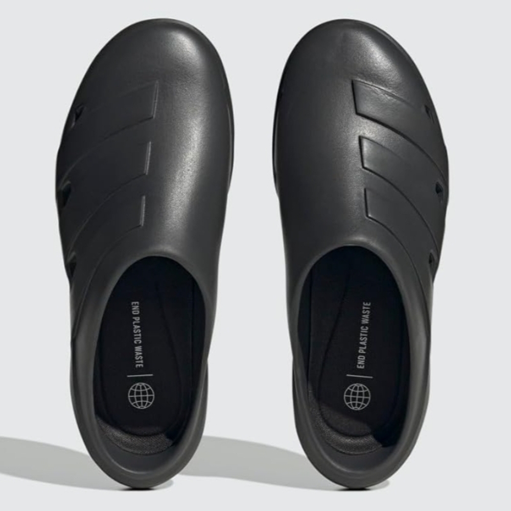 Adidas Black Streamlined Mules with Minimalist Design
